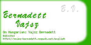 bernadett vajsz business card